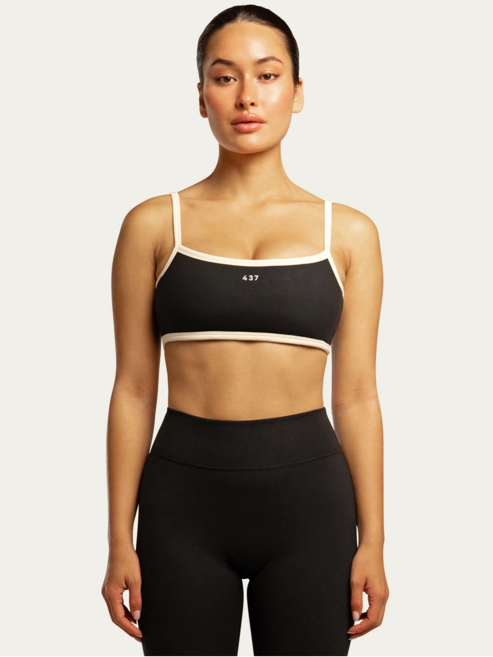 437 THE MICRO BRA BLACK & CREAM Size S - Picture 2 of 6